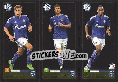 Sticker Max Meyer / Klaas-Jan Huntelaar / Eric Maxim Choupo-Moting - FIFA 365: 2015-2016 n. P20-P21-P22 - Panini