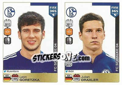 Sticker Leon Goretzka / Julian Draxler - FIFA 365: 2015-2016 n. P23-P24 - Panini