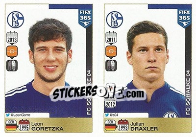 Cromo Leon Goretzka / Julian Draxler - FIFA 365: 2015-2016 - Panini