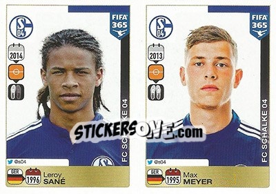 Sticker Leroy Sané / Max Meyer - FIFA 365: 2015-2016 - Panini