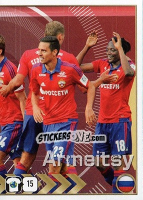 Sticker CSKA Moscow Team - FIFA 365: 2015-2016 n. Q18 - Panini