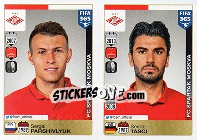 Sticker Sergei Parshivlyuk / Serdar Tasci - FIFA 365: 2015-2016 - Panini