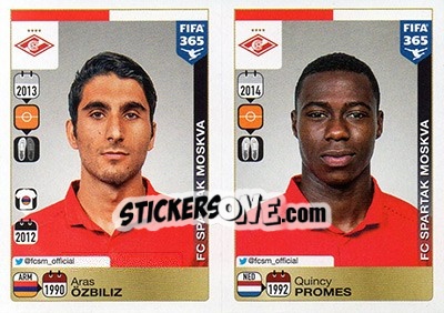 Sticker Aras Özbiliz / Quincy Promes - FIFA 365: 2015-2016 - Panini