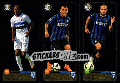Sticker Geoffrey Kondogbia / Gary Medel / Rodrigo Palacio - FIFA 365: 2015-2016 n. R20-R21-R22 - Panini