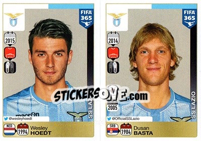 Figurina Wesley Hoedt / Dusan Basta - FIFA 365: 2015-2016 - Panini