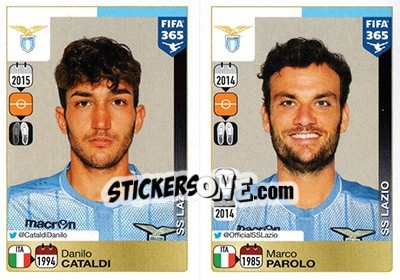 Sticker Danilo Cataldi / Marco Parolo - FIFA 365: 2015-2016 n. R40-R41 - Panini