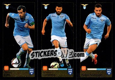 Sticker Senad Lulic / Antonio Candreva / Felipe Anderson - FIFA 365: 2015-2016 n. R50-R51-R52 - Panini