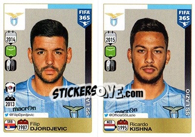 Sticker Filip Djordjevic / Ricardo Kishna - FIFA 365: 2015-2016 n. R59-R60 - Panini