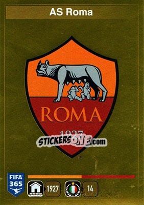 Sticker Logo AS Roma - FIFA 365: 2015-2016 n. R61 - Panini