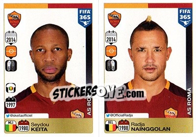 Sticker Seydou Keita / Radja Nainggolan - FIFA 365: 2015-2016 n. R70-R71 - Panini