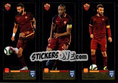Sticker Leandro Castán / Seydou Keita / Daniele De Rossi - FIFA 365: 2015-2016 n. R73-R74-R75 - Panini