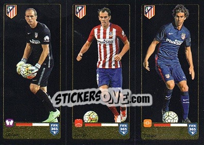 Sticker Jan Oblack / Diego Godín / Tiago Mendes - FIFA 365: 2015-2016 n. S13-S14-S15 - Panini