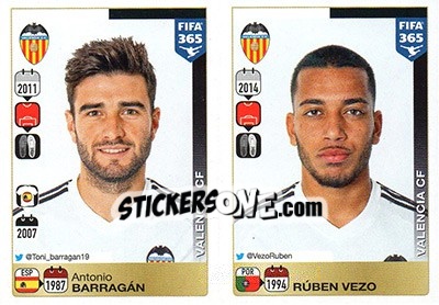 Sticker Antonio Barragán / Rubén Vezo - FIFA 365: 2015-2016 - Panini