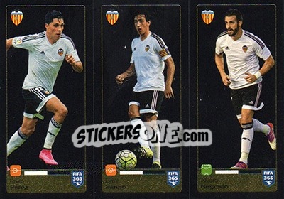 Sticker Enzo Pérez / Dani Parejo / Álvaro Negredo - FIFA 365: 2015-2016 n. S50-S51-S52 - Panini