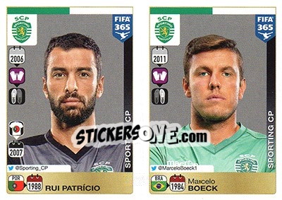 Sticker Rui Patricio / Marcelo Boeck - FIFA 365: 2015-2016 - Panini