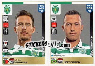 Sticker João Pereira - Jefferson - FIFA 365: 2015-2016 - Panini