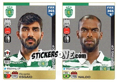 Sticker Ricardo Esgaio - Naldo - FIFA 365: 2015-2016 - Panini