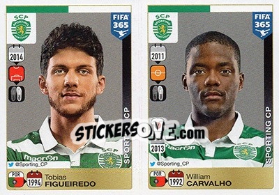 Sticker Tobías Figueiredo / William Carvalho - FIFA 365: 2015-2016 n. S70-S71 - Panini