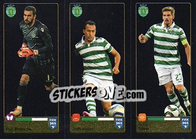 Sticker Rui Patricio / Jefferson / Adrien Silva - FIFA 365: 2015-2016 n. S73-S74-S75 - Panini