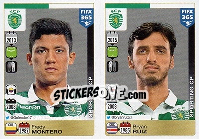 Sticker Fredy Montero / Bryan Ruiz - FIFA 365: 2015-2016 - Panini