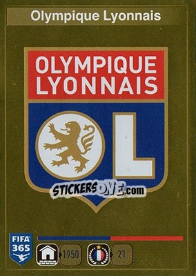 Sticker Logo Lyon - FIFA 365: 2015-2016 n. T1 - Panini
