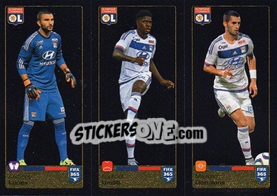 Sticker Anthony Lopes / Samuel Umtiti / Maxime Gonalons - FIFA 365: 2015-2016 n. T13-T14-T15 - Panini