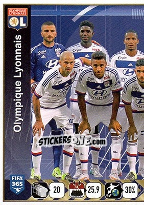 Sticker Lyon Team - FIFA 365: 2015-2016 n. T17 - Panini