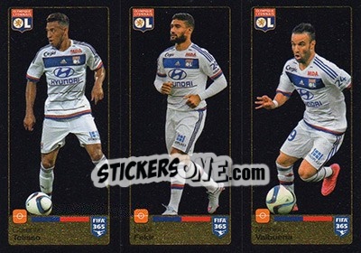 Sticker Corentin Tolisso / Nabil Fekir / Mathieu Valbuena - FIFA 365: 2015-2016 n. T20-T21-T22 - Panini