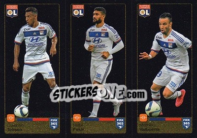 Figurina Corentin Tolisso / Nabil Fekir / Mathieu Valbuena - FIFA 365: 2015-2016 - Panini