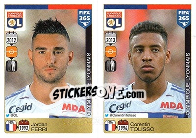 Sticker Jordan Ferri / Corentin Tolisso - FIFA 365: 2015-2016 n. T23-T24 - Panini