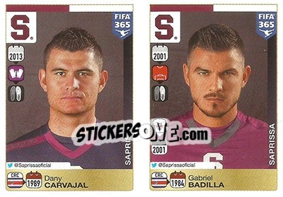 Cromo Dany Carvajal / Gabriel Badilla - FIFA 365: 2015-2016 - Panini