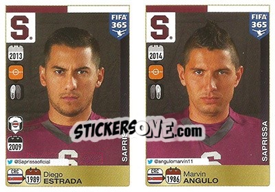 Sticker Diego Estrada / Marvin Angulo - FIFA 365: 2015-2016 n. U23-U24 - Panini