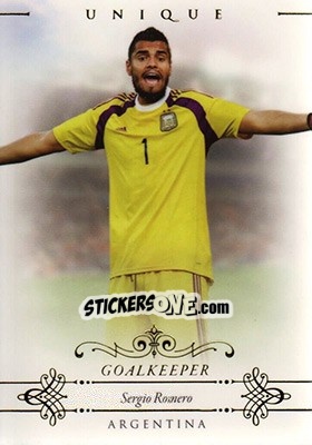 Sticker Sergio Romero - World Football UNIQUE 2015 - Futera