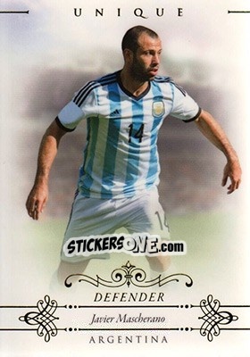 Sticker Javier Mascherano - World Football UNIQUE 2015 n. 17 - Futera