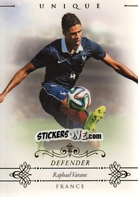 Sticker Raphael Varane - World Football UNIQUE 2015 - Futera