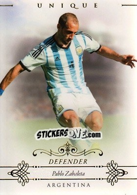 Sticker Pablo Zabaleta - World Football UNIQUE 2015 n. 30 - Futera