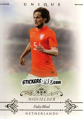 Sticker Daley Blind - World Football UNIQUE 2015 n. 34 - Futera