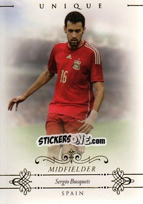 Sticker Sergio Busquets - World Football UNIQUE 2015 n. 35 - Futera