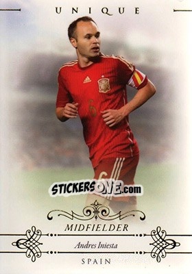 Sticker Andres Iniesta - World Football UNIQUE 2015 n. 42 - Futera
