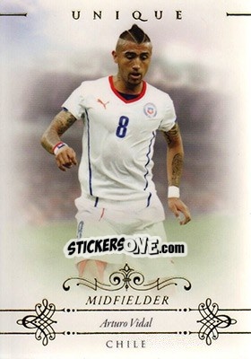 Sticker Arturo Vidal - World Football UNIQUE 2015 n. 59 - Futera