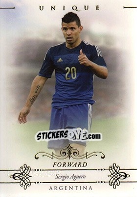 Sticker Sergio Aguero - World Football UNIQUE 2015 n. 61 - Futera