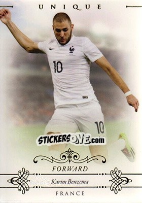 Sticker Karim Benzema - World Football UNIQUE 2015 n. 63 - Futera