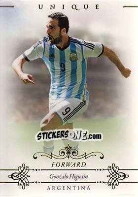 Sticker Gonzalo Higuain - World Football UNIQUE 2015 n. 70 - Futera