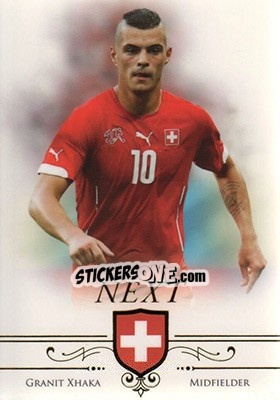 Sticker Granit Xhaka - World Football UNIQUE 2015 n. 100 - Futera