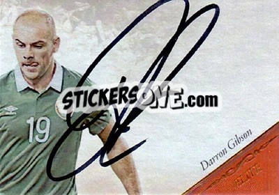 Sticker Darron Gibson - World Football UNIQUE 2015 - Futera