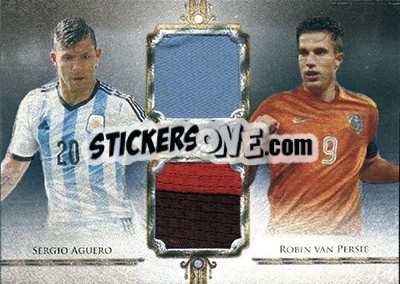 Sticker Sergio Aguero / Robin van Persie - World Football UNIQUE 2015 n. VS11 - Futera