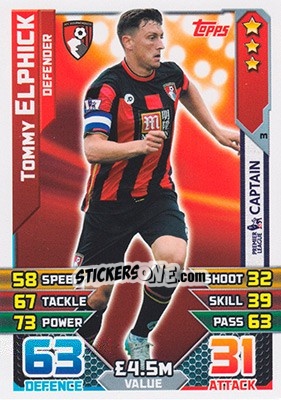 Sticker Tommy Elphick - English Premier League 2015-2016. Match Attax - Topps