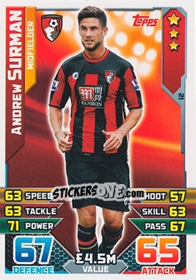 Sticker Andrew Surman - English Premier League 2015-2016. Match Attax - Topps