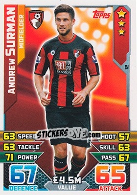 Cromo Andrew Surman - English Premier League 2015-2016. Match Attax - Topps