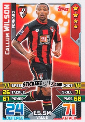 Sticker Callum Wilson - English Premier League 2015-2016. Match Attax - Topps